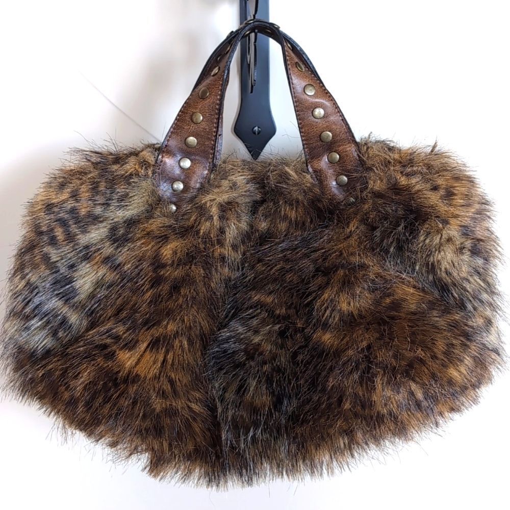 Y2K Fabulous Faux Fur Mini Tote Bag